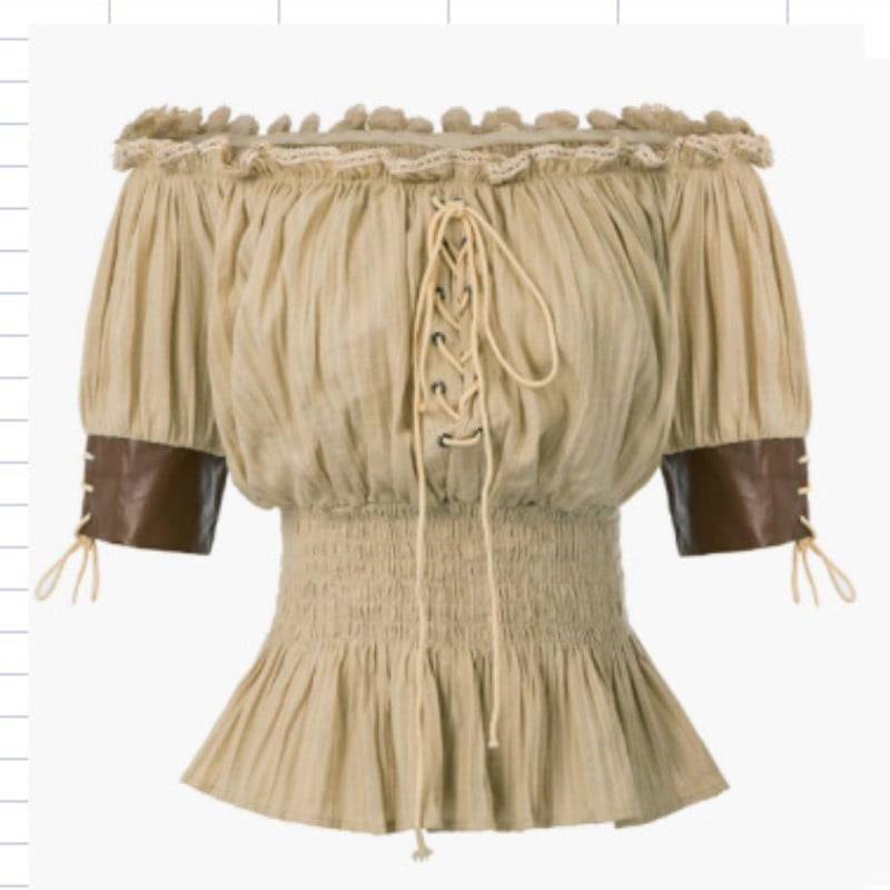 Medieval Long-Sleeved Women's Top - European & American