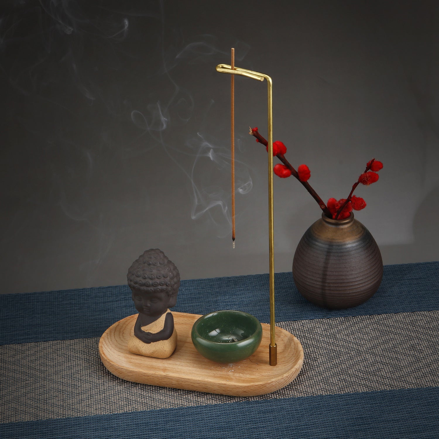 Ceramic Incense Burner Set with Zen Aesthetic (3 Pieces)