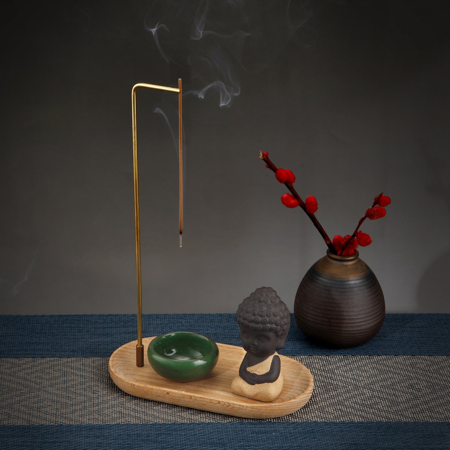 Ceramic Incense Burner Set with Zen Aesthetic (3 Pieces)
